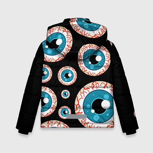 Зимняя куртка для мальчика Глаза / 3D-Черный – фото 2