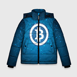 Куртка зимняя для мальчика Bitcoin Blue, цвет: 3D-черный