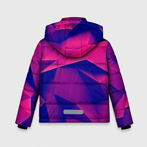 Зимняя куртка для мальчика Violet polygon / 3D-Черный – фото 2