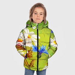 Куртка зимняя для мальчика Цветочный мир, цвет: 3D-красный — фото 2
