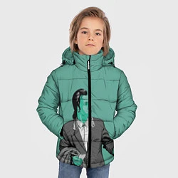Куртка зимняя для мальчика Недоумевающий Винсент, цвет: 3D-черный — фото 2