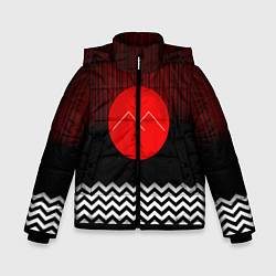 Куртка зимняя для мальчика Twin Peaks Sun, цвет: 3D-черный