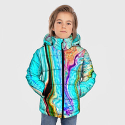 Куртка зимняя для мальчика Цветные разводы, цвет: 3D-черный — фото 2