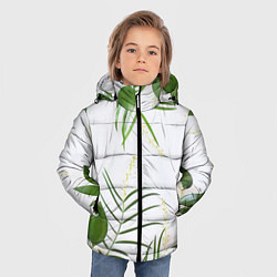 Куртка зимняя для мальчика Растительность, цвет: 3D-черный — фото 2