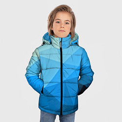 Куртка зимняя для мальчика Geometric blue, цвет: 3D-черный — фото 2
