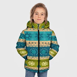 Куртка зимняя для мальчика Индийский узор, цвет: 3D-черный — фото 2