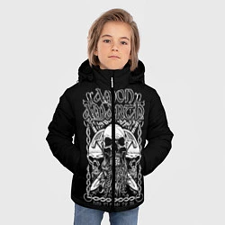 Куртка зимняя для мальчика Amon Amarth: Trio Skulls, цвет: 3D-черный — фото 2