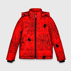 Куртка зимняя для мальчика Рассадник пауков, цвет: 3D-черный