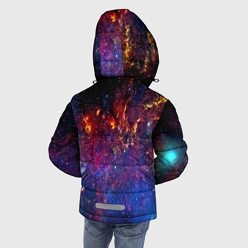 Зимняя куртка для мальчика Космос / 3D-Красный – фото 4