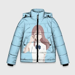 Куртка зимняя для мальчика Форма голоса Koe no katachi 2, цвет: 3D-светло-серый