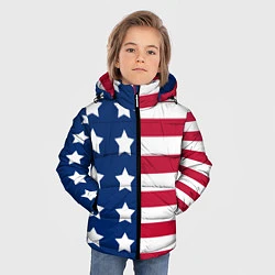 Куртка зимняя для мальчика USA Flag, цвет: 3D-черный — фото 2