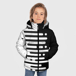 Куртка зимняя для мальчика Необычная геометрия!, цвет: 3D-черный — фото 2