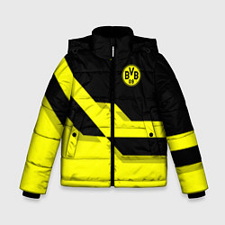 Куртка зимняя для мальчика BVB FC: Yellow style, цвет: 3D-черный