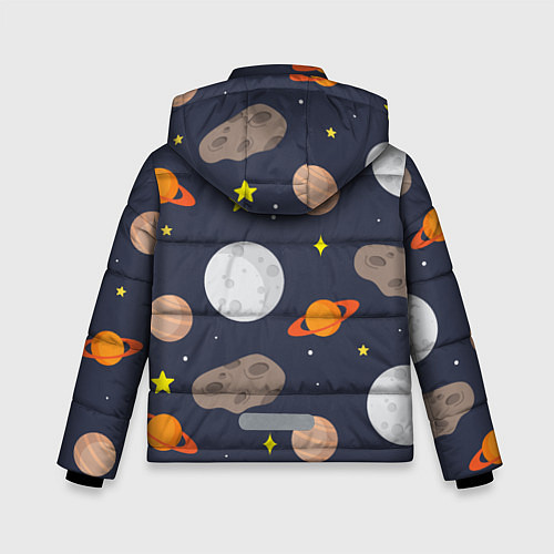 Зимняя куртка для мальчика Луна / 3D-Черный – фото 2