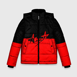 Куртка зимняя для мальчика АлисА: Черный & Красный, цвет: 3D-красный