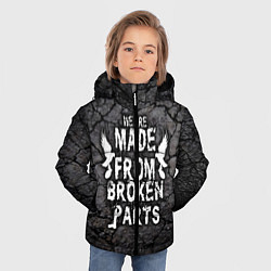 Куртка зимняя для мальчика Made from broken parts, цвет: 3D-черный — фото 2