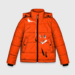 Куртка зимняя для мальчика Лисица, цвет: 3D-черный