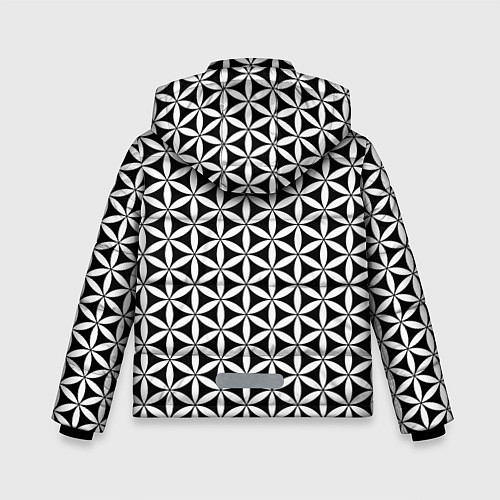 Зимняя куртка для мальчика Цветок Жизни / 3D-Черный – фото 2