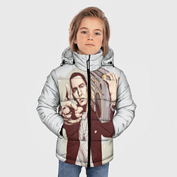 Куртка зимняя для мальчика Eminem: Street Music, цвет: 3D-светло-серый — фото 2