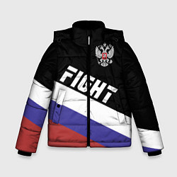 Куртка зимняя для мальчика Fight Russia, цвет: 3D-черный
