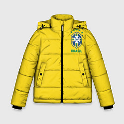 Куртка зимняя для мальчика Сборная Бразилии, цвет: 3D-черный