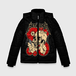 Куртка зимняя для мальчика Metallica Skull, цвет: 3D-красный