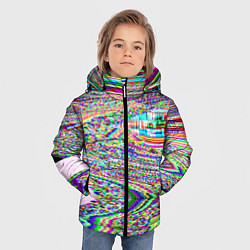 Куртка зимняя для мальчика Optical Glitch, цвет: 3D-черный — фото 2