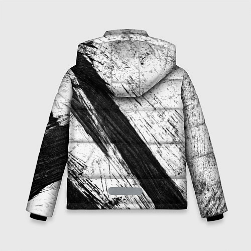 Зимняя куртка для мальчика Белый и черный / 3D-Черный – фото 2
