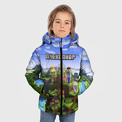 Куртка зимняя для мальчика Майнкрафт: Александр, цвет: 3D-красный — фото 2