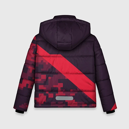 Зимняя куртка для мальчика Audi: Red Pixel / 3D-Черный – фото 2