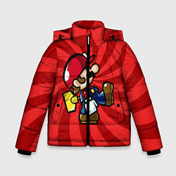 Куртка зимняя для мальчика Super Mario: Red Illusion, цвет: 3D-светло-серый