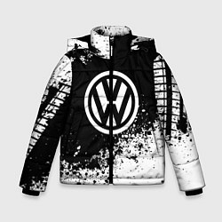 Куртка зимняя для мальчика Volkswagen: Black Spray, цвет: 3D-черный