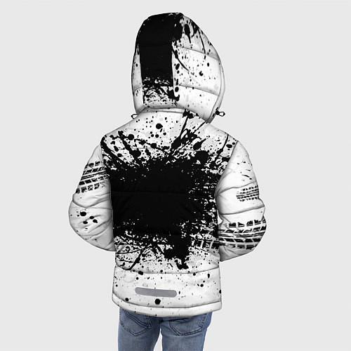 Зимняя куртка для мальчика Mitsubishi: Black Spray / 3D-Красный – фото 4