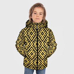 Куртка зимняя для мальчика Обережная вышивка, цвет: 3D-красный — фото 2