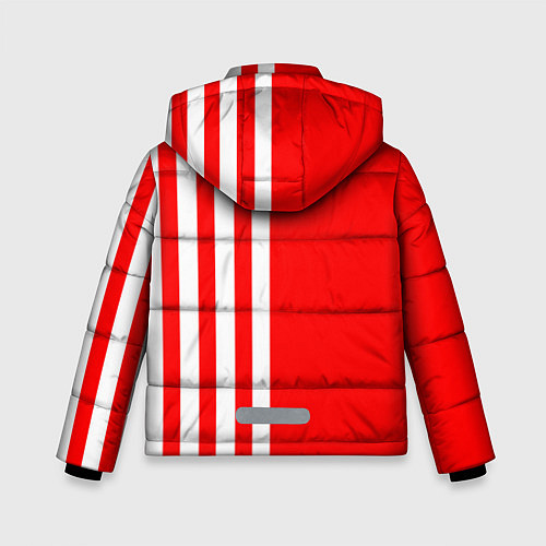 Зимняя куртка для мальчика Красно-белый воин / 3D-Черный – фото 2