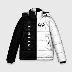 Куртка зимняя для мальчика Infiniti: Black & White, цвет: 3D-черный