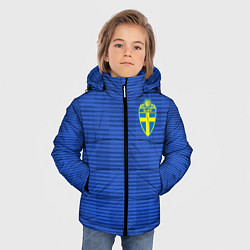 Куртка зимняя для мальчика Сборная Швеции: Гостевая ЧМ-2018, цвет: 3D-светло-серый — фото 2