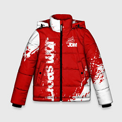 Куртка зимняя для мальчика Eat Sleep JDM: Red Style, цвет: 3D-черный