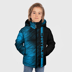 Куртка зимняя для мальчика Chrysler синие полосы, цвет: 3D-светло-серый — фото 2