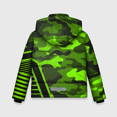 Зимняя куртка для мальчика CS:GO Light Green Camo / 3D-Черный – фото 2