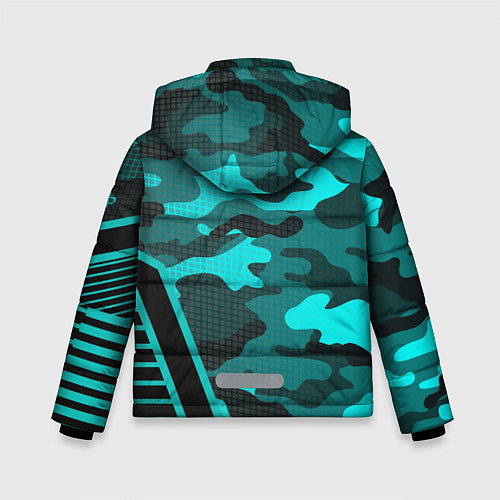 Зимняя куртка для мальчика CS:GO Blue Camo / 3D-Красный – фото 2