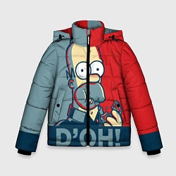 Куртка зимняя для мальчика Homer Simpson DOH!, цвет: 3D-черный