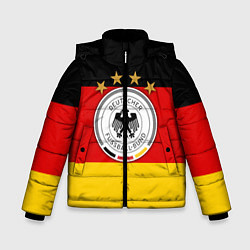 Куртка зимняя для мальчика Немецкий футбол, цвет: 3D-черный