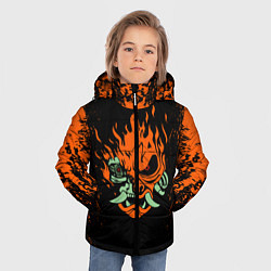 Куртка зимняя для мальчика Cyberpunk 2077: SAMURAI, цвет: 3D-черный — фото 2