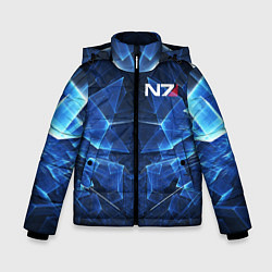 Куртка зимняя для мальчика Mass Effect: Blue Armor N7, цвет: 3D-черный