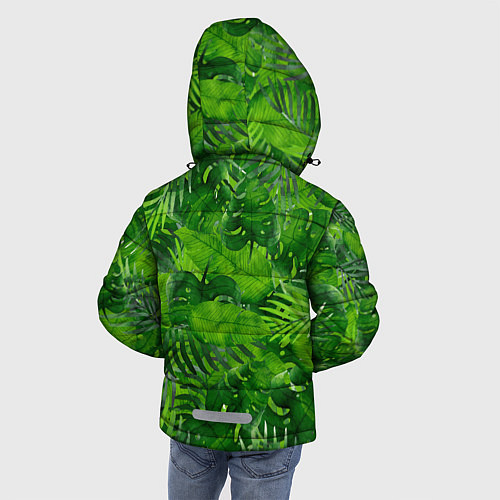 Зимняя куртка для мальчика Тропический лес / 3D-Красный – фото 4