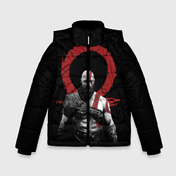 Куртка зимняя для мальчика God of War IV, цвет: 3D-светло-серый