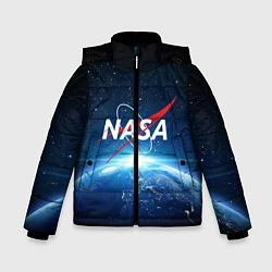 Куртка зимняя для мальчика NASA: Sunrise Earth, цвет: 3D-черный