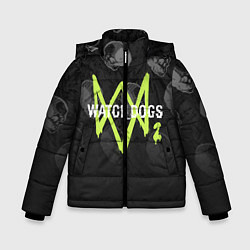 Куртка зимняя для мальчика Watch Dogs 2: Skulls Pattern, цвет: 3D-светло-серый