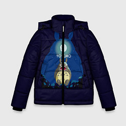 Куртка зимняя для мальчика Ночной Тоторо, цвет: 3D-черный